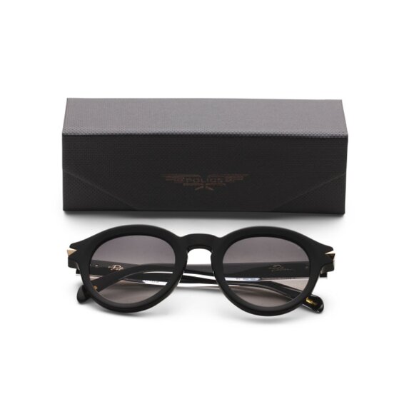 POLICE Black 47mm Round Sunglasses